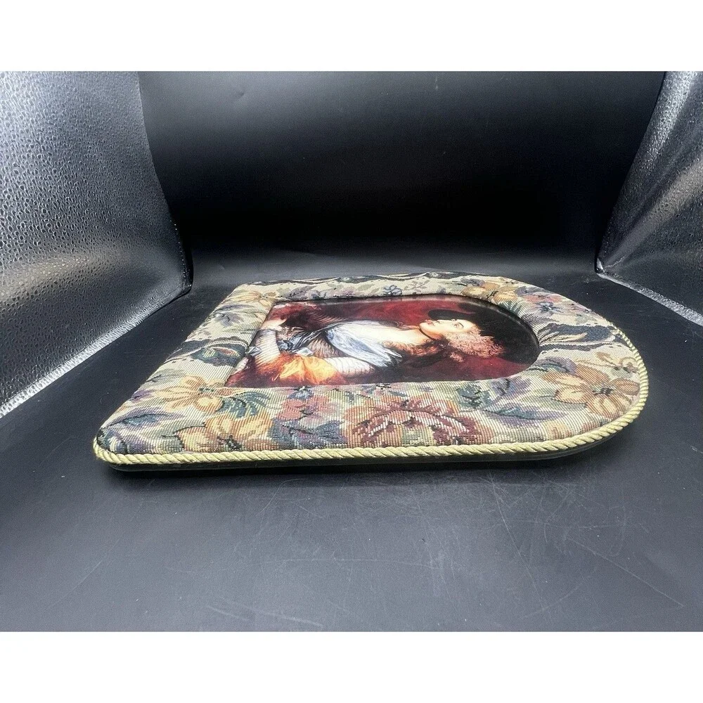 Vintage Needlepoint Frame Sarah Siddons Portrait Victorian Style Decor